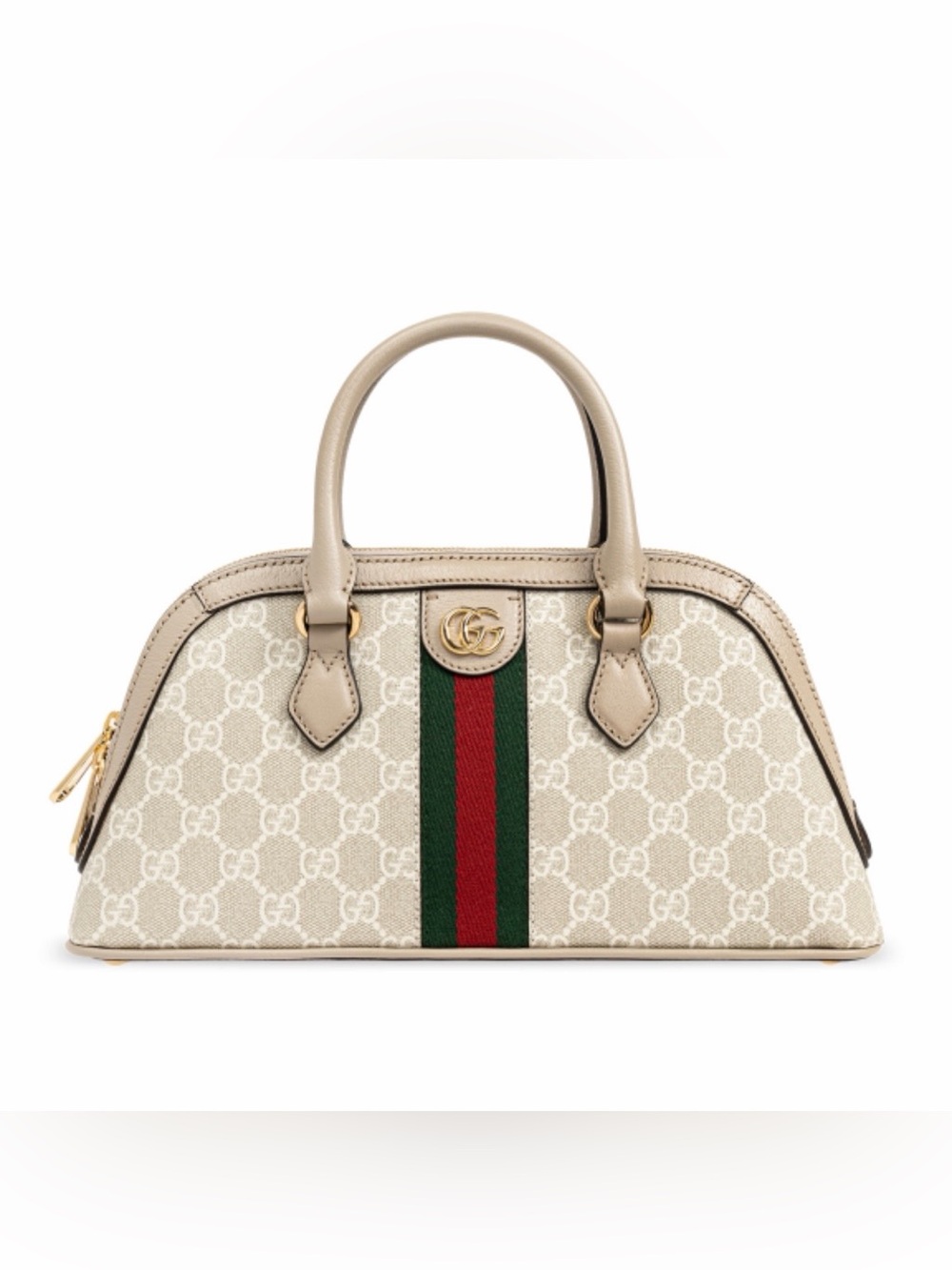 GUCCI Ophidia small GG web stripe top handle bowling shoulder bag